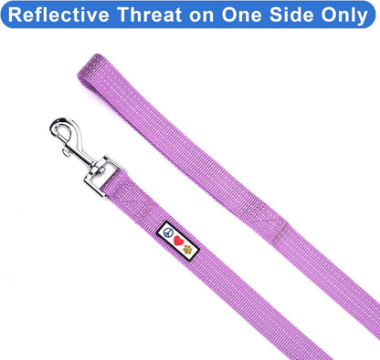 Orchid Dog Leash 6 Ft XS/S Reflective Durable Lightweight Dog Lead for Small Dogs and Puppies